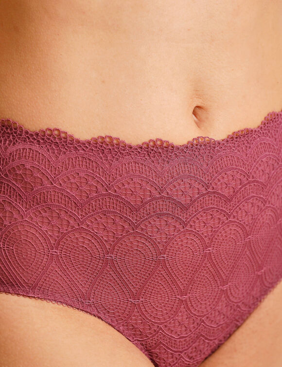 Tailleslip in kant en microvezel Orellana - set van 2 (pruim) Tailleslip in kant en microvezel Orellana - set van 2 (pruim)